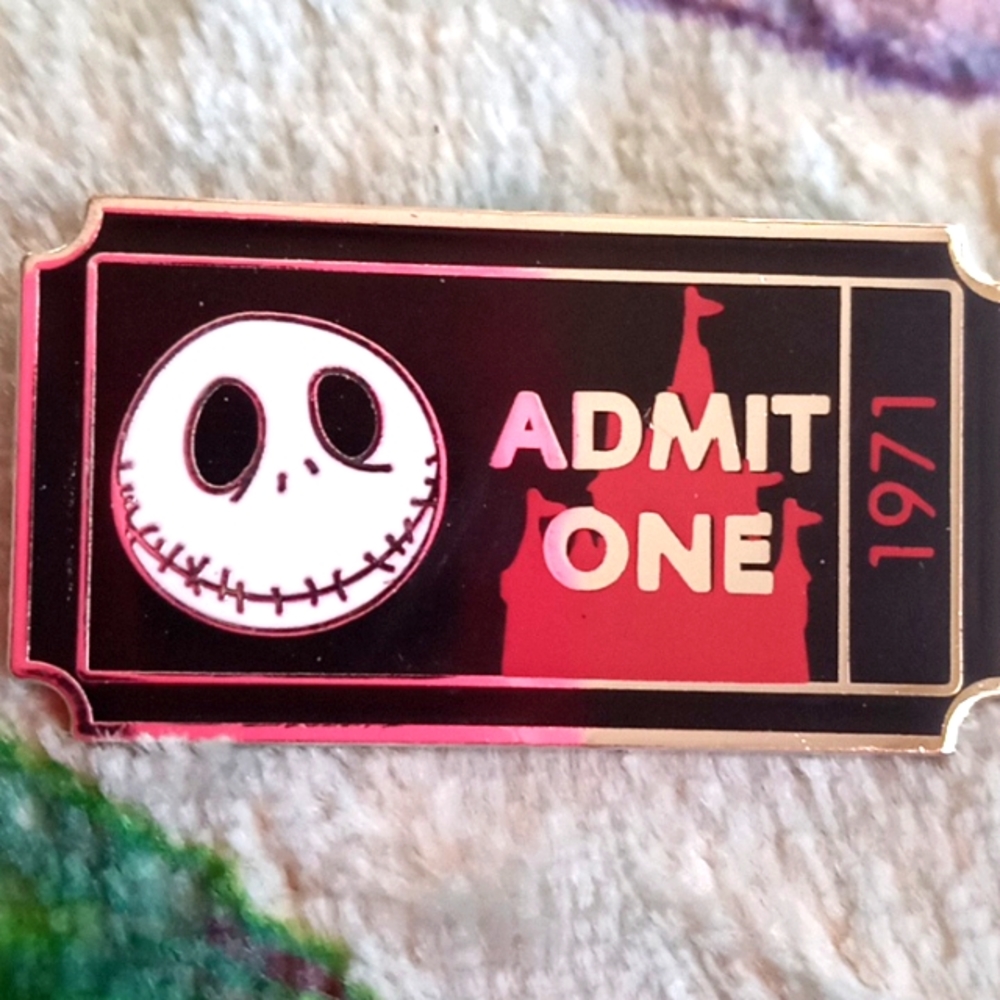 DISNEY JACK SKELETON TICKET PIN - Picture 2 of 7